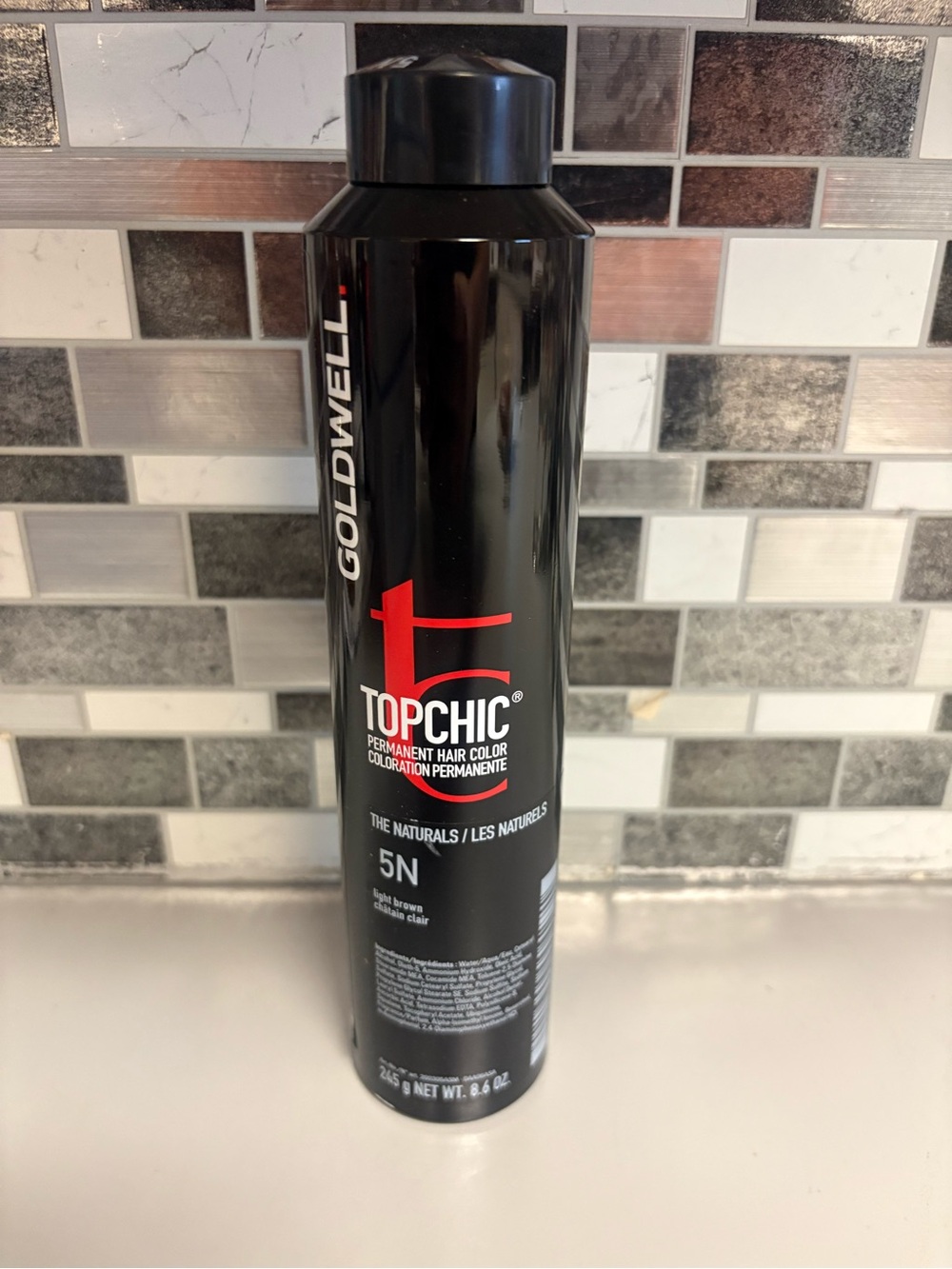 NEW Goldwell Topchic Permanent Hair Color Can 5N Light Brown 245g / 8.6 oz